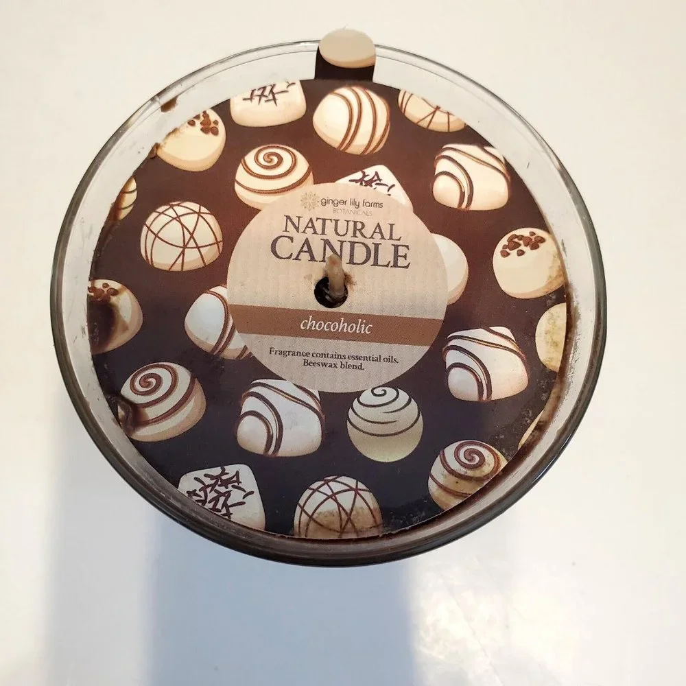 Ginger Lily Farms Natural Candle Chocoholic 6.3 Oz Single Wick Candle Unlit NEW
